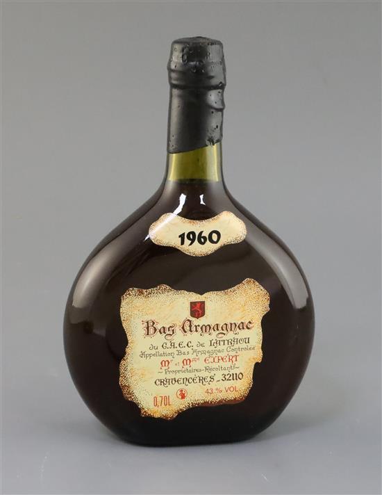 A bottle of Bas Armagnac Latraou 1960